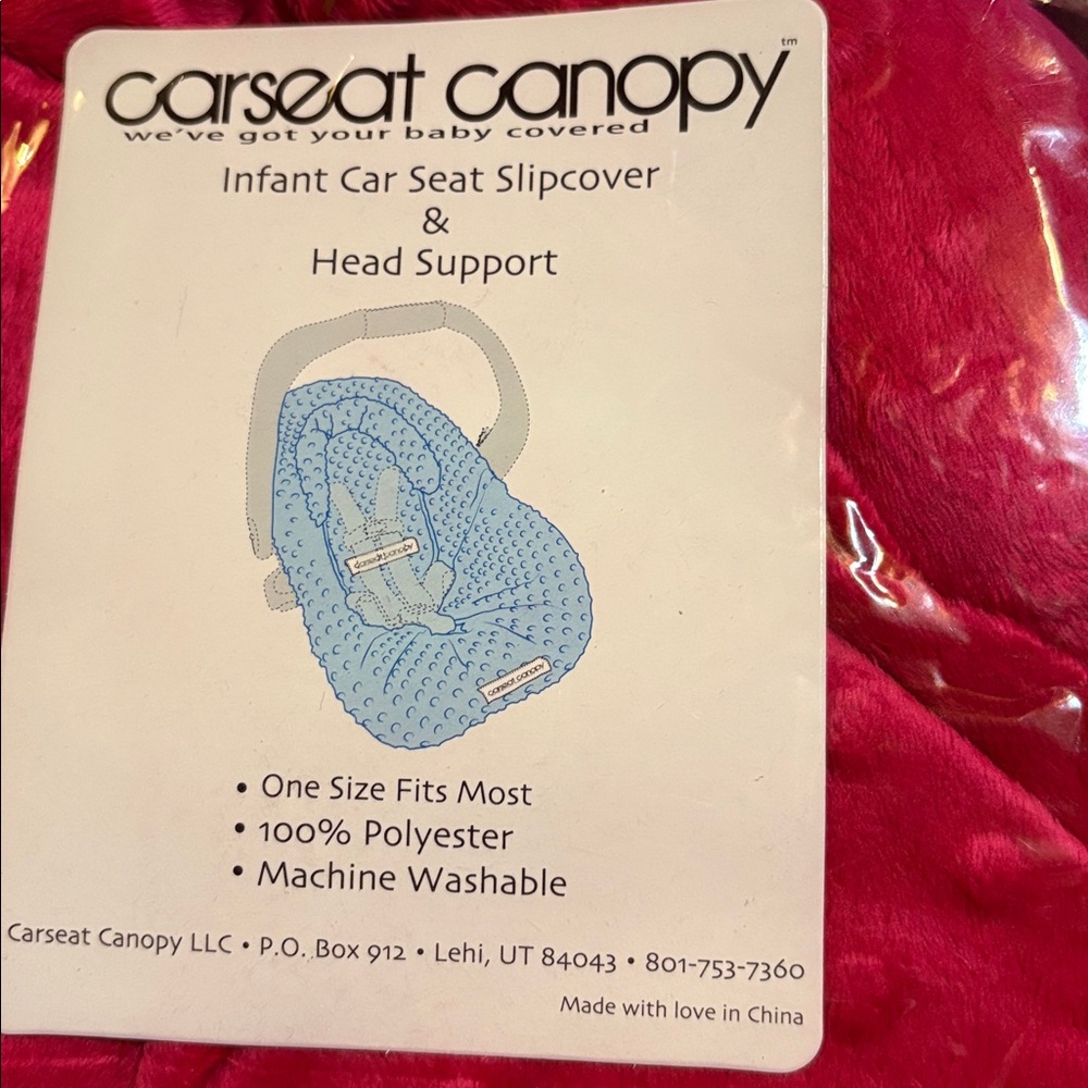 Carseat Canopy Pink car seat Slipcover and Head Support new